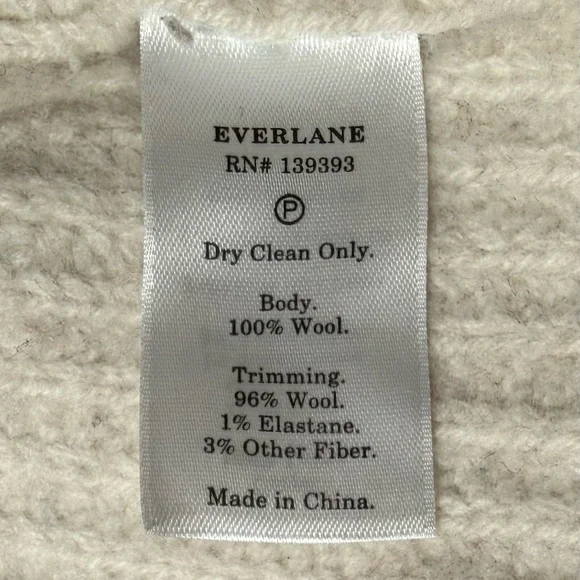 Everlane Cream Ribbed Half-Zip Turtleneck Sweater - Picture 8 of 9